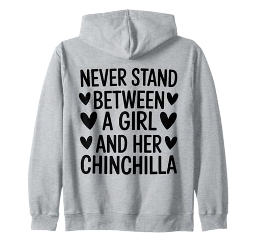 EIN Mädchen und ihre Chinchilla Kapuzenjacke von Funny Chinchilla Cute Chinchilla Design