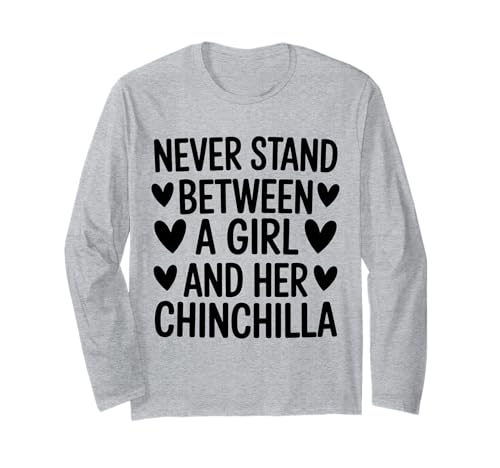EIN Mädchen und ihre Chinchilla Langarmshirt von Funny Chinchilla Cute Chinchilla Design