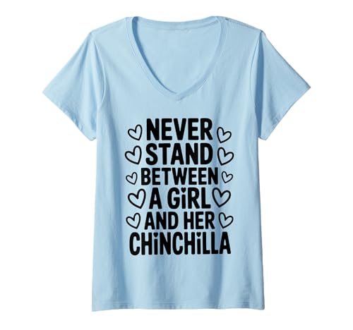 Damen EIN Mädchen und ihre Chinchilla T-Shirt mit V-Ausschnitt Damen EIN Mädchen und ihre Chinchilla T-Shirt mit V-Ausschnitt von Funny Chinchilla Cute Chinchilla Designs