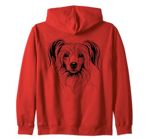 Hunde-Fingerabdruck – Chinesischer Schopfpapa Mama Kapuzenjacke von Funny Chinese Crested Gift for Men & Women