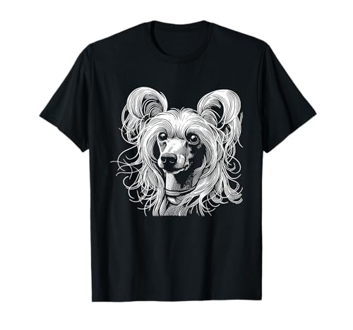 Hunde-Fingerabdruck – Chinesischer Schopfpapa Mama T-Shirt Hunde-Fingerabdruck – Chinesischer Schopfpapa Mama T-Shirt von Funny Chinese Crested Gift for Men & Women