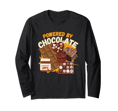 Lustige Schokoladengeschenke Schokoladenliebhaber Pralinen Männer Frauen Langarmshirt von Funny Chocolate Gifts Apparel