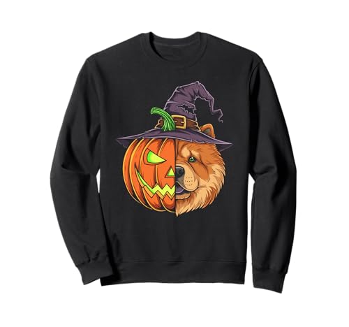 Chow Chow Kürbis Jack O Laterne Halloween Kinder Herren Damen Sweatshirt Chow Chow Kürbis Jack O Laterne Halloween Kinder Herren Damen Sweatshirt von Funny Chow Chow Lovers Halloween Pumpkin Outfits