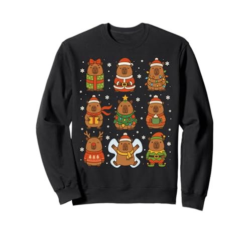 Niedliche Weihnachts-Capybara, lustige Familie, Weihnachten, Herren, Damen, Kinder Sweatshirt Niedliche Weihnachts-Capybara, lustige Familie, Weihnachten, Herren, Damen, Kinder Sweatshirt von Funny Christmas Capybara Xmas Family Pajamas Tee
