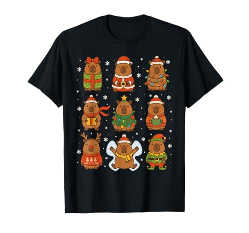 Niedliche Weihnachts-Capybara, lustige Familie, Weihnachten, Herren, Damen, Kinder T-Shirt Niedliche Weihnachts-Capybara, lustige Familie, Weihnachten, Herren, Damen, Kinder T-Shirt von Funny Christmas Capybara Xmas Family Pajamas Tee