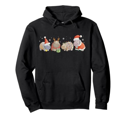 Weihnachtsbeleuchtung Nilpferd Weihnachten Weihnachtsmann Nilpferd Herren Jungen Kinder Pullover Hoodie Weihnachtsbeleuchtung Nilpferd Weihnachten Weihnachtsmann Nilpferd Herren Jungen Kinder Pullover Hoodie von Funny Christmas Lights Hippopotamus Xmas Santa