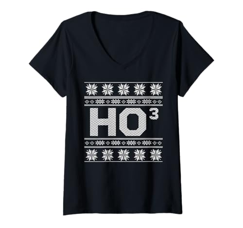 Damen Ho³ Lustiger hässlicher Weihnachtspullover Mathematik Urlaub für Männer Frauen T-Shirt mit V-Ausschnitt von Funny Christmas Math Geek Holiday Gifts