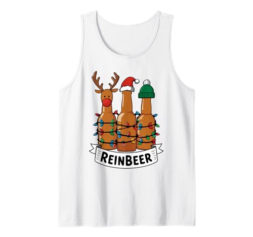 Reinbeer Weihnachten Bierliebhaber Männer Frauen Trinken Bier Xmas Tank Top von Funny Christmas Men Women Apparel Clothes Ideas