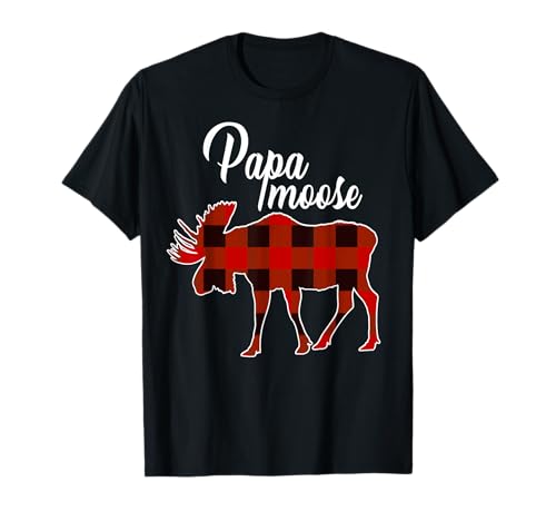 Cute Papa Elch Shirt - Herren Rot Büffel Plaid Weihnachten T-Shirt Cute Papa Elch Shirt - Herren Rot Büffel Plaid Weihnachten T-Shirt von Funny Christmas Moose Matching Pajama Shirts