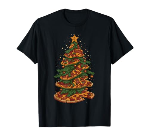 Lustiger Pizza-Weihnachtsbaum, Pizza-Liebhaber, Weihnachten, Herren, Damen, Kinder T-Shirt Lustiger Pizza-Weihnachtsbaum, Pizza-Liebhaber, Weihnachten, Herren, Damen, Kinder T-Shirt von Funny Christmas Pajama Tees