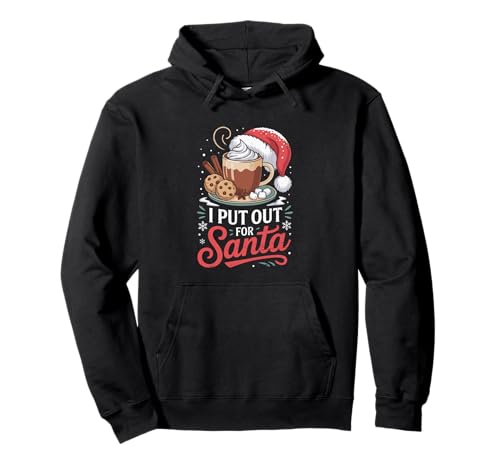 Christmas I Put Out for Santa Cookies Milk für Kinder, Damen und Herren Pullover Hoodie von Funny Christmas Santa Hat Hot Chocolate Pajamas