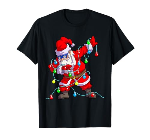 Weihnachtsshirt Dabbing Weihnachtsmann Jungen Christmas Kurzarm T-Shirt von Weihnachts Tshirt Santa Weihnachten Geschenk