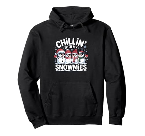 Chillin with My Snowmies Lustiger Schneemann Weihnachten Kinder Jungen Pullover Hoodie Chillin with My Snowmies Lustiger Schneemann Weihnachten Kinder Jungen Pullover Hoodie von Funny Christmas Snowman Crew Pajamas