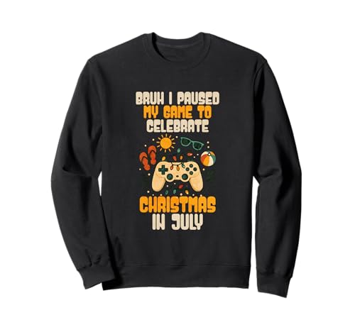 Bruh I Paused My Game To Celebrate Christmas In Juli Kids Sweatshirt Bruh I Paused My Game To Celebrate Christmas In Juli Kids Sweatshirt von Funny Christmas in July Apparel Store