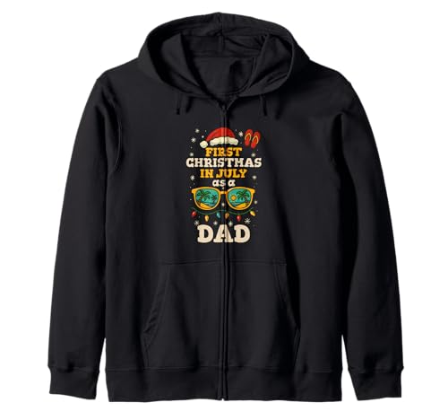 First Christmas In Juli As Dad Summer Family Matching Men Kapuzenjacke First Christmas In Juli As Dad Summer Family Matching Men Kapuzenjacke von Funny Christmas in July Apparel Store