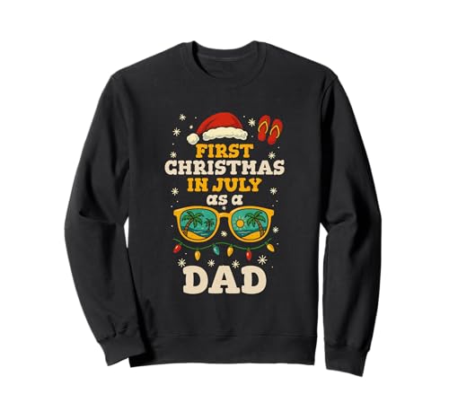 First Christmas In Juli As Dad Summer Family Matching Men Sweatshirt First Christmas In Juli As Dad Summer Family Matching Men Sweatshirt von Funny Christmas in July Apparel Store
