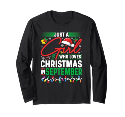 Nur EIN Mädchen, das Weihnachten im September liebt Tropischer Weihnachtsmann Langarmshirt Nur EIN Mädchen, das Weihnachten im September liebt Tropischer Weihnachtsmann Langarmshirt von Funny Christmas in September Gifts