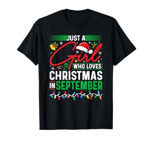 Nur EIN Mädchen, das Weihnachten im September liebt Tropischer Weihnachtsmann T-Shirt Nur EIN Mädchen, das Weihnachten im September liebt Tropischer Weihnachtsmann T-Shirt von Funny Christmas in September Gifts