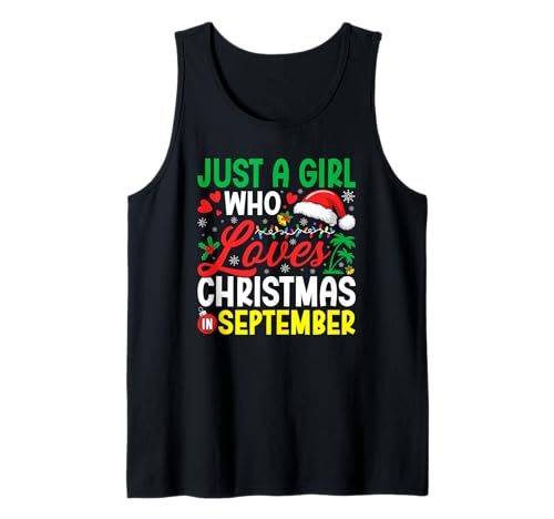 Nur EIN Mädchen, das Weihnachten im September liebt Tropischer Weihnachtsmann Tank Top Nur EIN Mädchen, das Weihnachten im September liebt Tropischer Weihnachtsmann Tank Top von Funny Christmas in September Gifts
