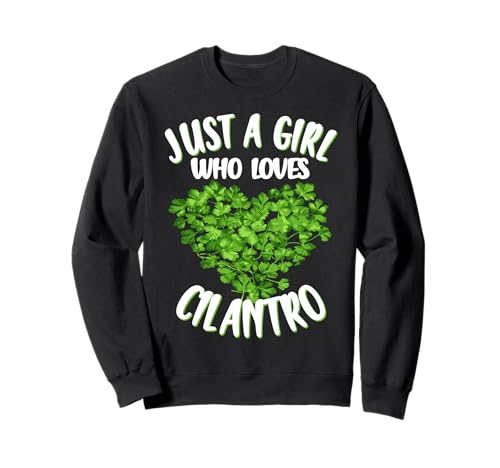 Nur EIN Mädchen, das Koriander liebt Lustiger Korianderliebhaber Sweatshirt von Funny Cilantro Lover Designs