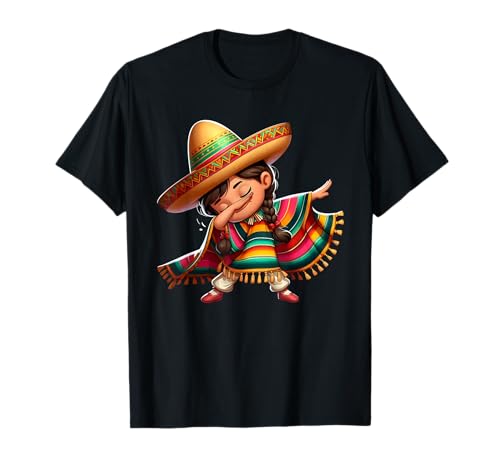 Mexikanisches Mädchen Dabbing Poncho Happy Party Cinco de Mayo T-Shirt Mexikanisches Mädchen Dabbing Poncho Happy Party Cinco de Mayo T-Shirt von Funny Cinco de Mayo Fiesta Mexican Party 2025
