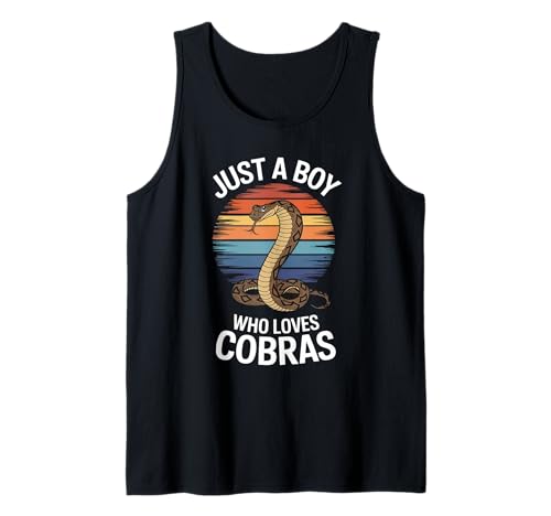 Herren Nur EIN Junge, der Cobras liebt, Vintage Sunset Cobra Snake Lover Tank Top Herren Nur EIN Junge, der Cobras liebt, Vintage Sunset Cobra Snake Lover Tank Top von Funny Cobra Lover Apparel for Men Women