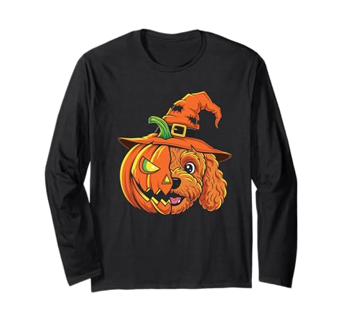 Cockapoo Kürbis Jack O Laterne Halloween Kinder Herren Damen Langarmshirt Cockapoo Kürbis Jack O Laterne Halloween Kinder Herren Damen Langarmshirt von Funny Cockapoo Lovers Halloween Pumpkin Outfits