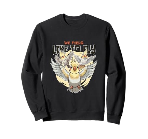 Niedliche Nymphensittichkunst für Männer Frauen Kinder Nymphensittiche Vogell Sweatshirt von Funny Cockatiel Cockatiel Accessories