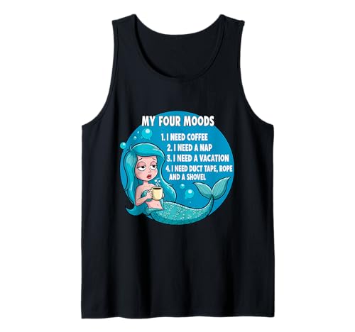 Lustiger Kaffeeliebhaber Nickerchen Urlaub Meerjungfrau Frauen müde Schlaf Tank Top von Funny Coffee Lover Naps Vacation Mermaid Products