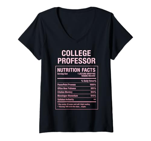 Damen Lustiger College-Professor T-Shirt mit V-Ausschnitt Damen Lustiger College-Professor T-Shirt mit V-Ausschnitt von Funny College Professor Gifts & Tees