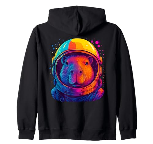 Space Capybara Buntes Astronauten-Capy, Herren, Damen, Kinder Kapuzenjacke Space Capybara Buntes Astronauten-Capy, Herren, Damen, Kinder Kapuzenjacke von Funny Colorful Astronaut Capybara Animal Apparel