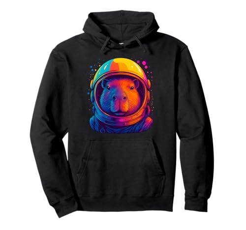 Space Capybara Buntes Astronauten-Capy, Herren, Damen, Kinder Pullover Hoodie Space Capybara Buntes Astronauten-Capy, Herren, Damen, Kinder Pullover Hoodie von Funny Colorful Astronaut Capybara Animal Apparel