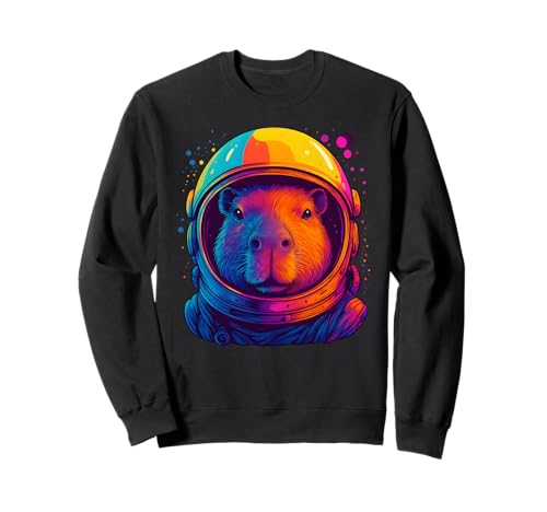 Space Capybara Buntes Astronauten-Capy, Herren, Damen, Kinder Sweatshirt Space Capybara Buntes Astronauten-Capy, Herren, Damen, Kinder Sweatshirt von Funny Colorful Astronaut Capybara Animal Apparel