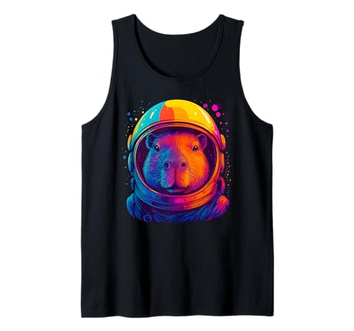 Space Capybara Buntes Astronauten-Capy, Herren, Damen, Kinder Tank Top Space Capybara Buntes Astronauten-Capy, Herren, Damen, Kinder Tank Top von Funny Colorful Astronaut Capybara Animal Apparel