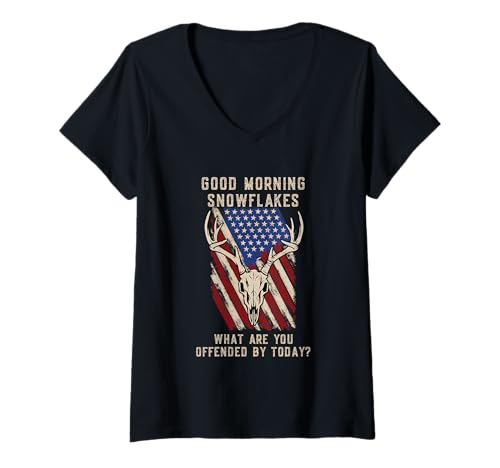 Damen Lustig, konservativ, gegen Aufwachen T-Shirt mit V-Ausschnitt Damen Lustig, konservativ, gegen Aufwachen T-Shirt mit V-Ausschnitt von Funny Conservative Anti Woke Free Speech