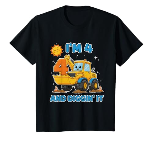 4th Birthday Boy Digger Boy Construction 4 Years Old T-Shirt 4th Birthday Boy Digger Boy Construction 4 Years Old T-Shirt von Funny Construction Birthday Digger Boy Tees