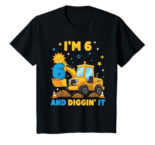 6th Birthday Boy Digger Boy Construction 6 Years Old T-Shirt 6th Birthday Boy Digger Boy Construction 6 Years Old T-Shirt von Funny Construction Birthday Digger Boy Tees