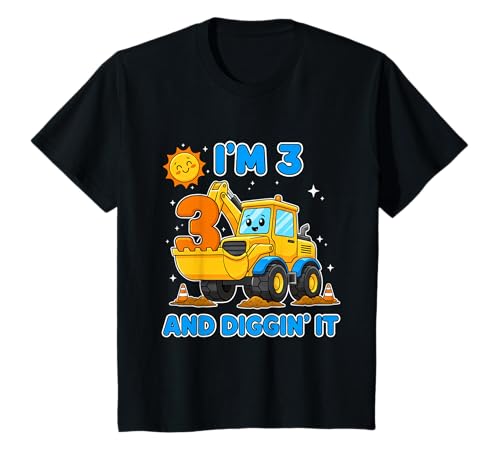 Three 3rd Birthday Boy Digger Boy Construction 3 Years Old T-Shirt Three 3rd Birthday Boy Digger Boy Construction 3 Years Old T-Shirt von Funny Construction Birthday Digger Boy Tees