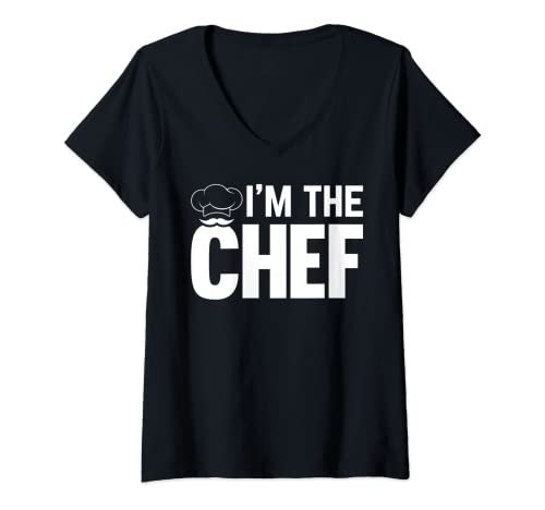 Damen Cooking Cook I'm The Chef - Lustiger Kochkoch T-Shirt mit V-Ausschnitt Damen Cooking Cook I'm The Chef - Lustiger Kochkoch T-Shirt mit V-Ausschnitt von Funny Cooking Chef