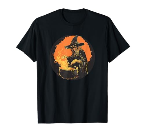 Lustige Hexe mit Rezept für Ärger für Jungen und Mädchen T-Shirt von Funny Cooking Witch