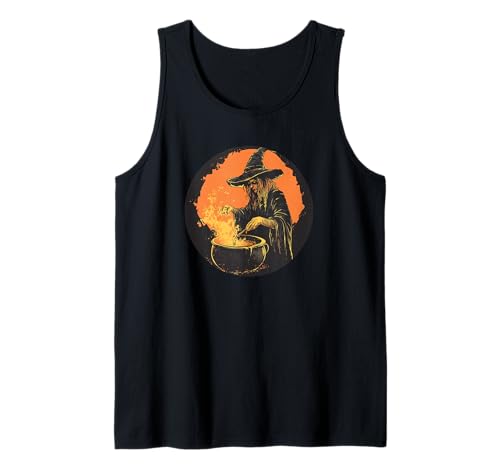 Lustige Hexe mit Rezept für Ärger für Jungen und Mädchen Tank Top von Funny Cooking Witch