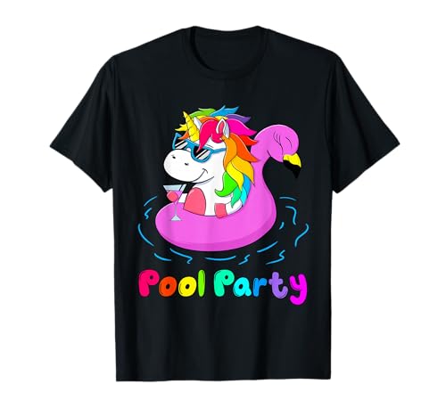 Süßes Einhorn-Flamingo-Schwimmer, lustiges Geschenk für Kinder und Mädchen T-Shirt Süßes Einhorn-Flamingo-Schwimmer, lustiges Geschenk für Kinder und Mädchen T-Shirt von Funny Cool Awesome Beach Vacation Summer Travel