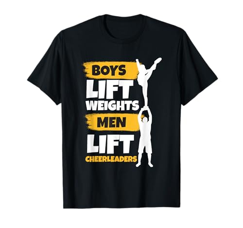 Boys Lift Weights Men Lift Cheerleaders Motivate Humor Geschenk T-Shirt Boys Lift Weights Men Lift Cheerleaders Motivate Humor Geschenk T-Shirt von Funny Cool Strong Male Cheerleading Squadron Quote