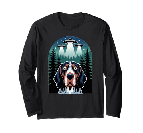 Tennessee Coonhound Selfie Alien UFO Funny Men Women Kids Langarmshirt Tennessee Coonhound Selfie Alien UFO Funny Men Women Kids Langarmshirt von Funny Coonhound Selfie Graphic Tees