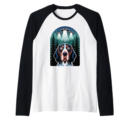 Tennessee Coonhound Selfie Alien UFO Funny Men Women Kids Raglan Tennessee Coonhound Selfie Alien UFO Funny Men Women Kids Raglan von Funny Coonhound Selfie Graphic Tees