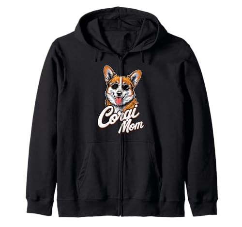 Corgi Mom Damen Lustiger Corgi Besitzer Corgi Hund Kapuzenjacke von Funny Corgi Owner Ajeli Designs
