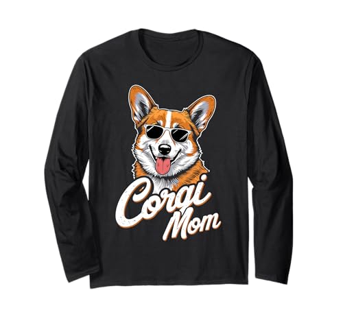 Corgi Mom Damen Lustiger Corgi Besitzer Corgi Hund Langarmshirt Corgi Mom Damen Lustiger Corgi Besitzer Corgi Hund Langarmshirt von Funny Corgi Owner Ajeli Designs