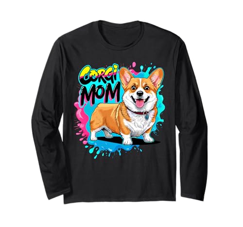 Corgi Mom Damen Lustiger Corgi Besitzer Corgi Hund Langarmshirt Corgi Mom Damen Lustiger Corgi Besitzer Corgi Hund Langarmshirt von Funny Corgi Owner Ajeli Designs