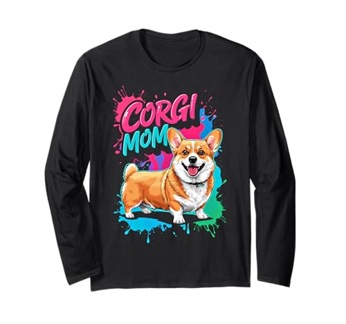 Corgi Mom Damen Lustiger Corgi Besitzer Corgi Hund Langarmshirt Corgi Mom Damen Lustiger Corgi Besitzer Corgi Hund Langarmshirt von Funny Corgi Owner Ajeli Designs