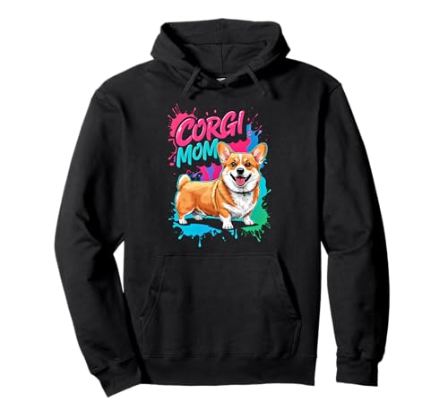 Corgi Mom Damen Lustiger Corgi Besitzer Corgi Hund Pullover Hoodie von Funny Corgi Owner Ajeli Designs
